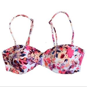 H&M Bikini Top Floral Halter Women’s Size 8